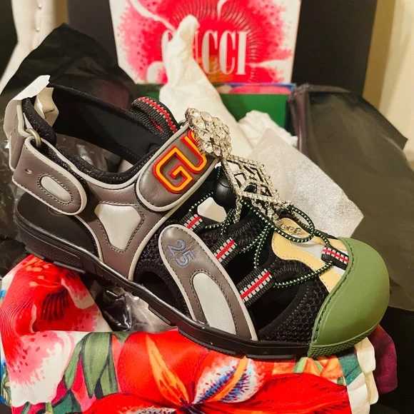 🔥🔥🔥Gucci Mesh Sandals 🩴 Size 8.5 (NEW) - Picture 4 of 10
